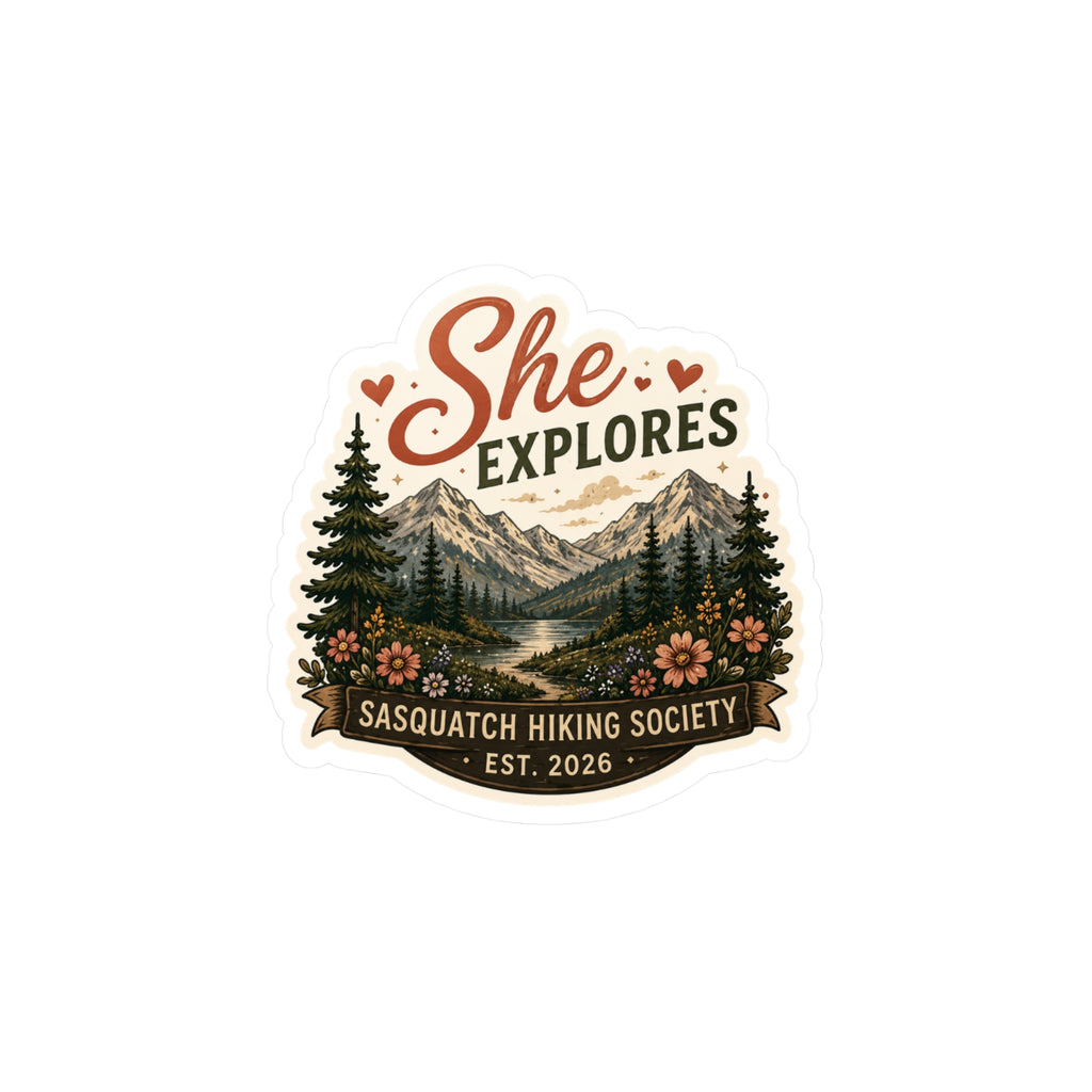 She Explores Vinyl Decal
