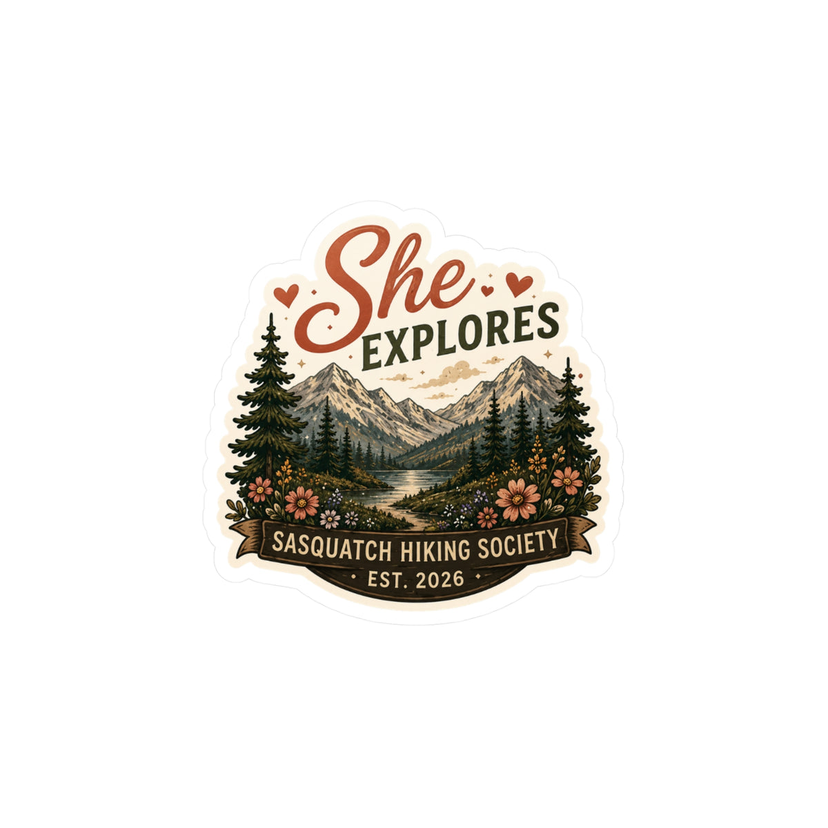 She Explores Vinyl Decal
