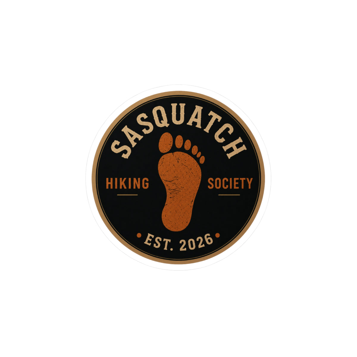 Sasquatch Footprint Vinyl Decal