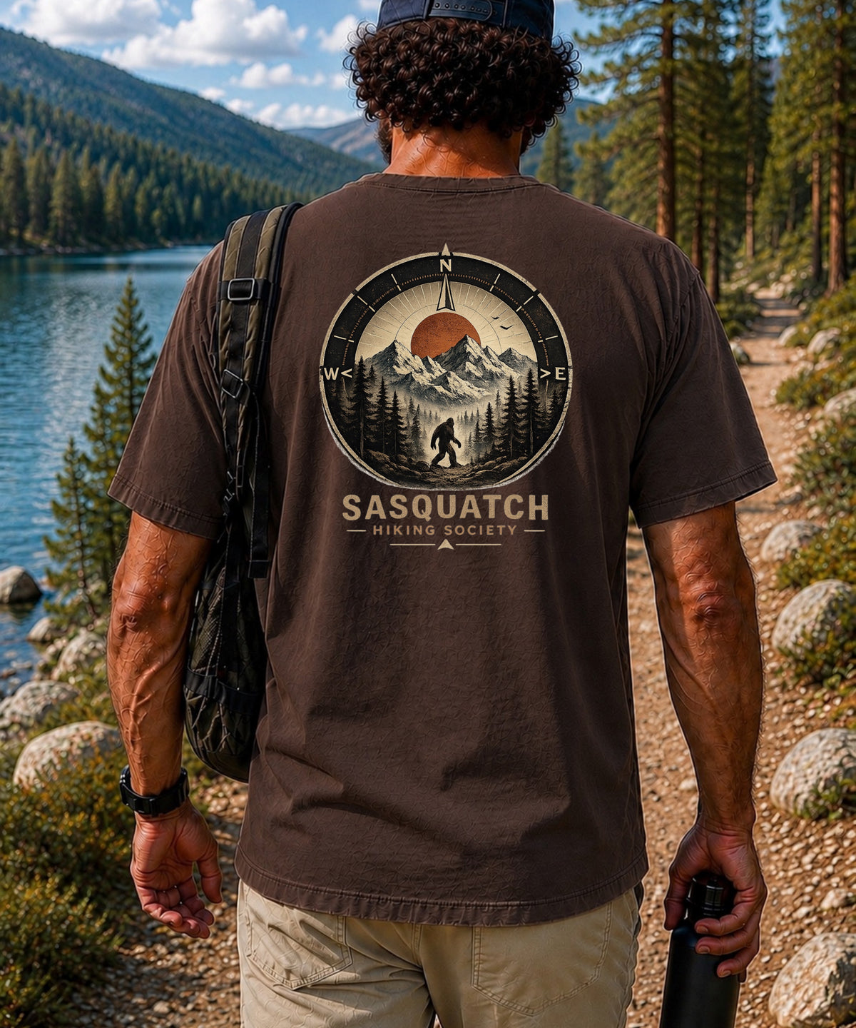 Compass Tee men's compass outdoor graphic shirt by Sasquatch Hiking Society