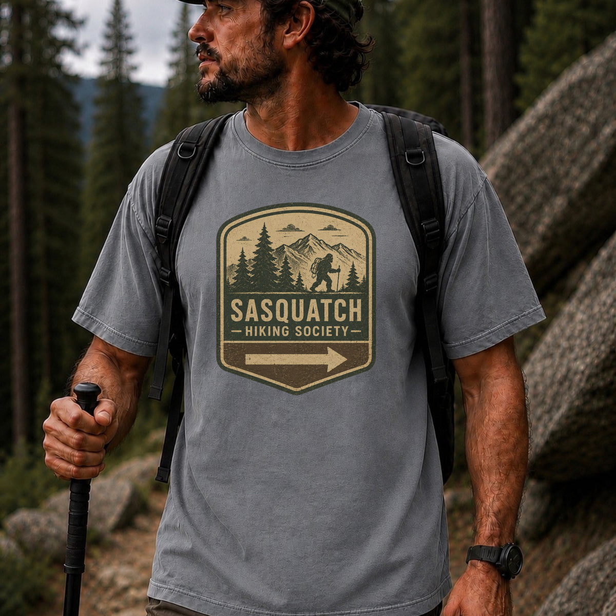 Sasquatch Trail Patch Tee