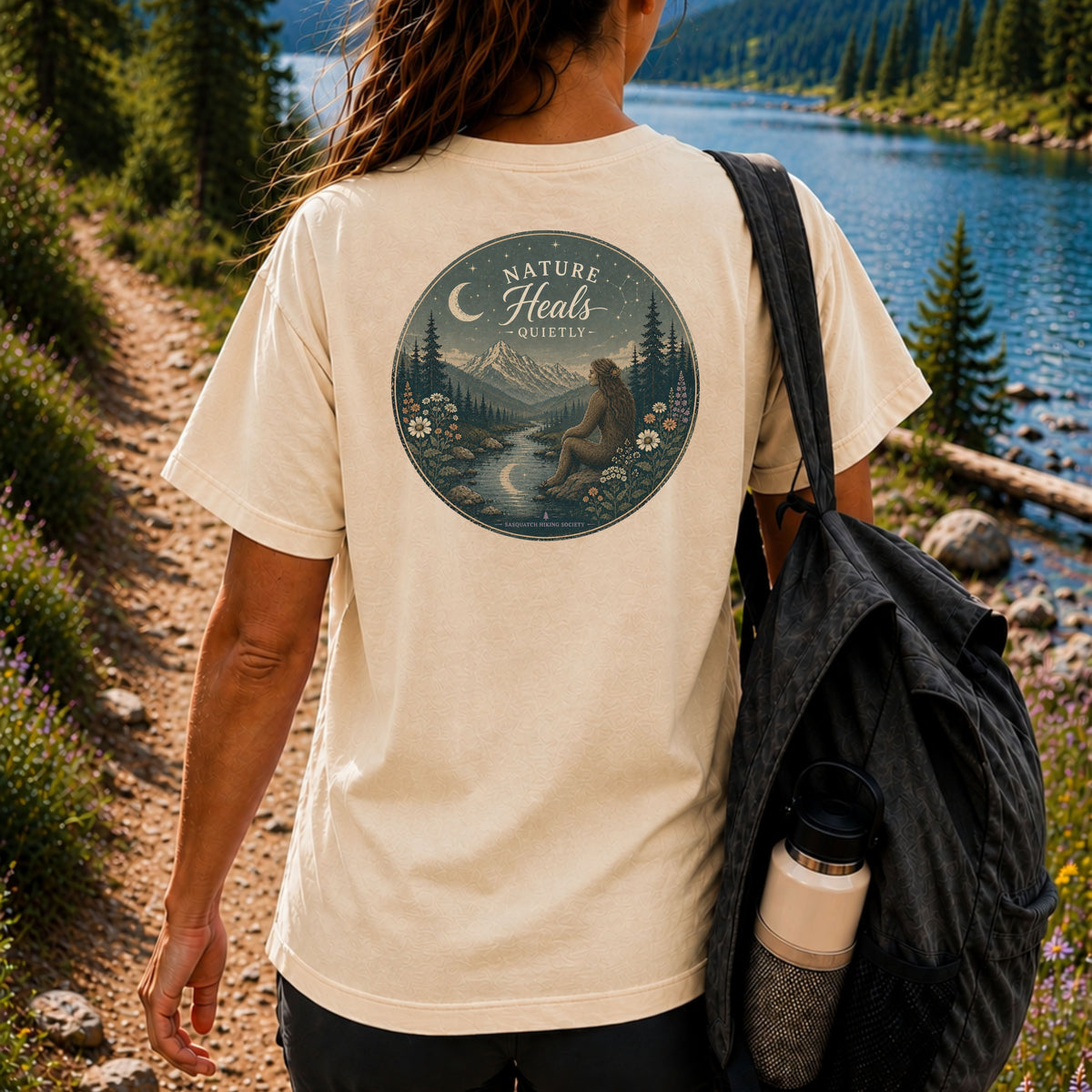 Nature Heals Quietly Comfort Colors Tee