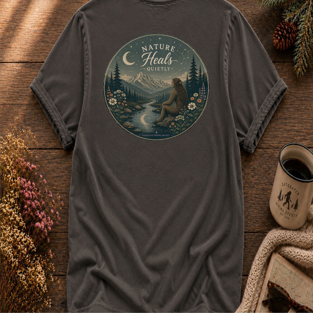 Nature Heals Quietly Comfort Colors Tee
