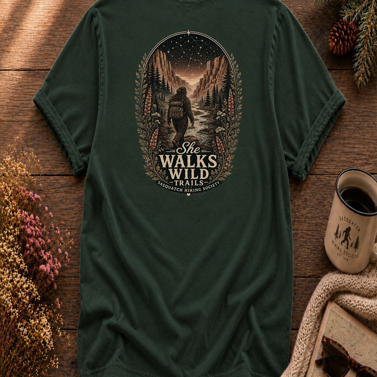 She Walks Wild Trails Comfort Colors Tee