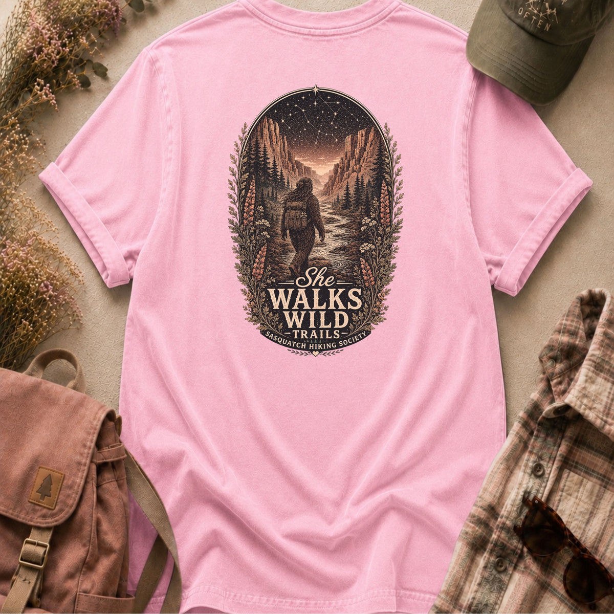 She Walks Wild Trails Comfort Colors Tee