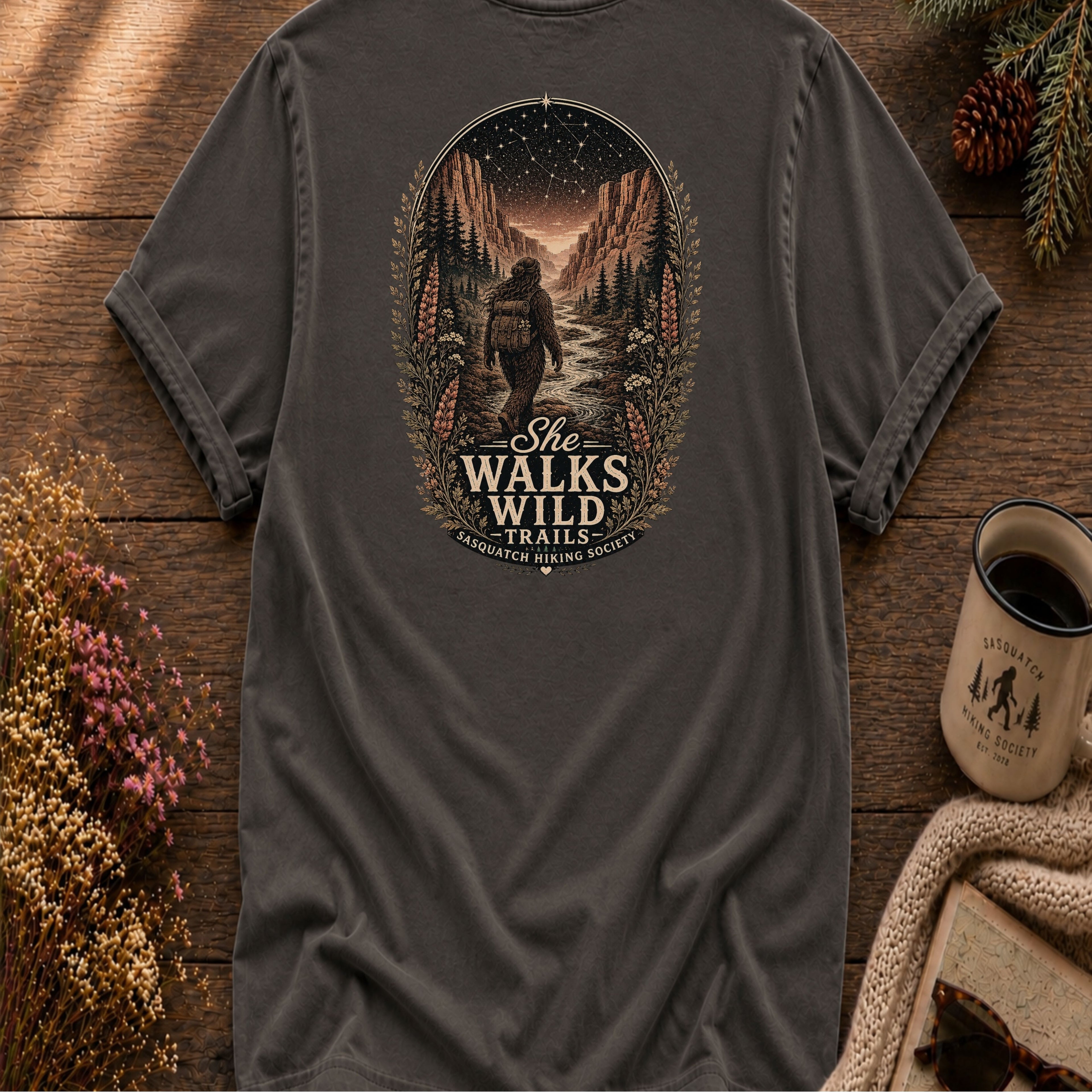 She Walks Wild Trails Comfort Colors Tee