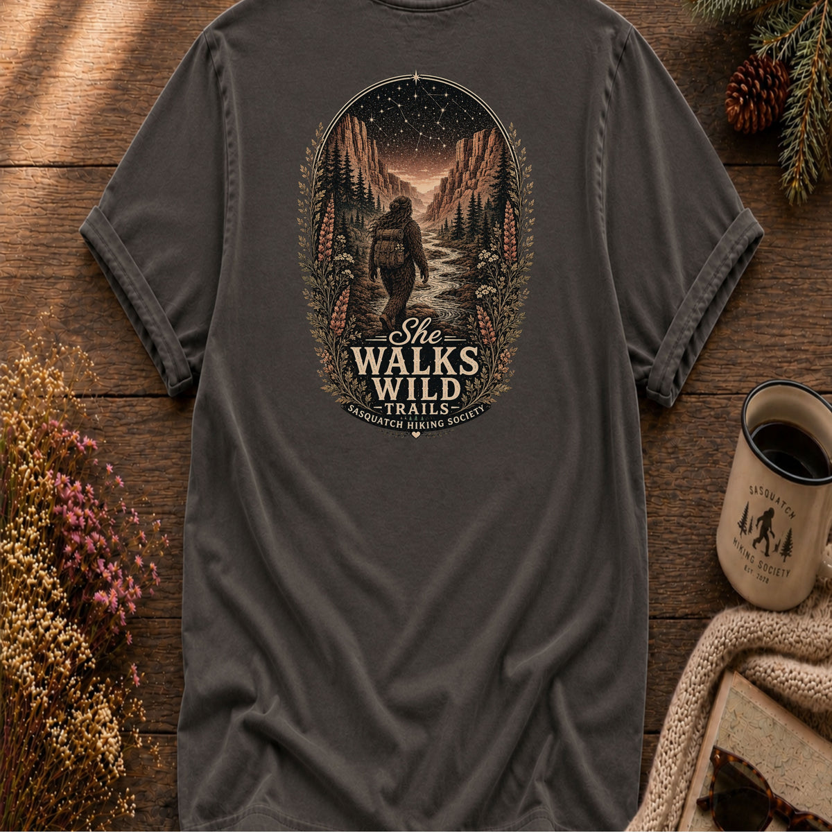 She Walks Wild Trails Comfort Colors Tee