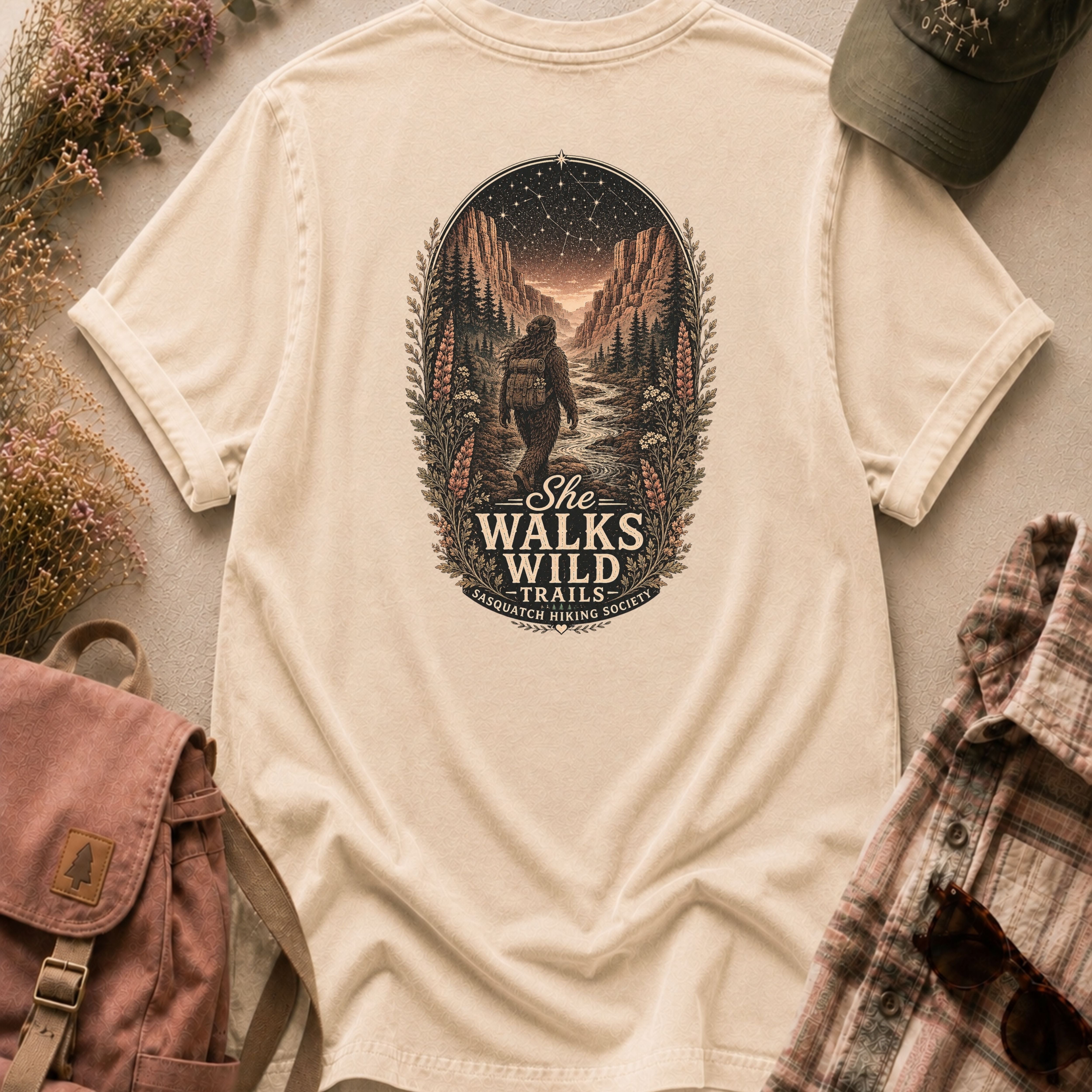 She Walks Wild Trails Comfort Colors Tee
