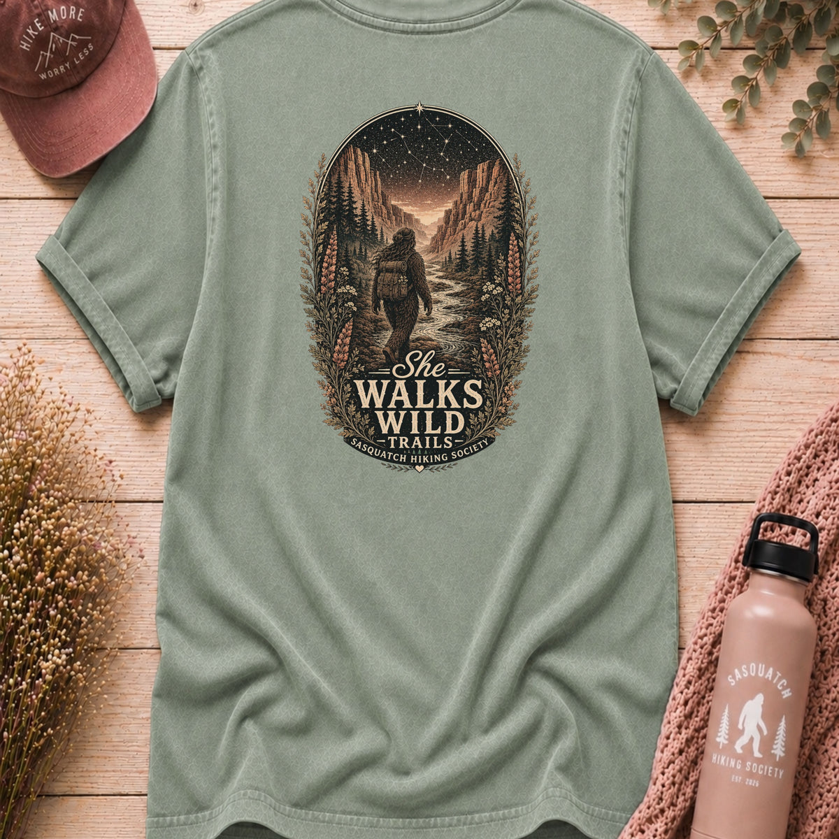 She Walks Wild Trails Comfort Colors Tee
