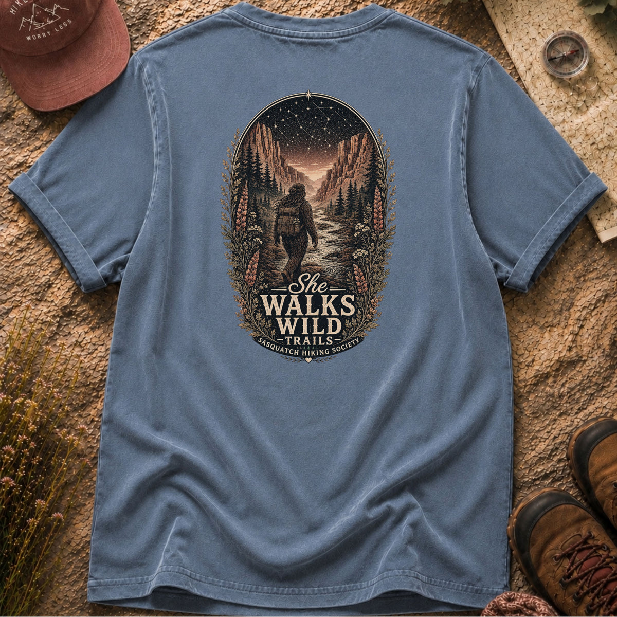 She Walks Wild Trails Comfort Colors Tee