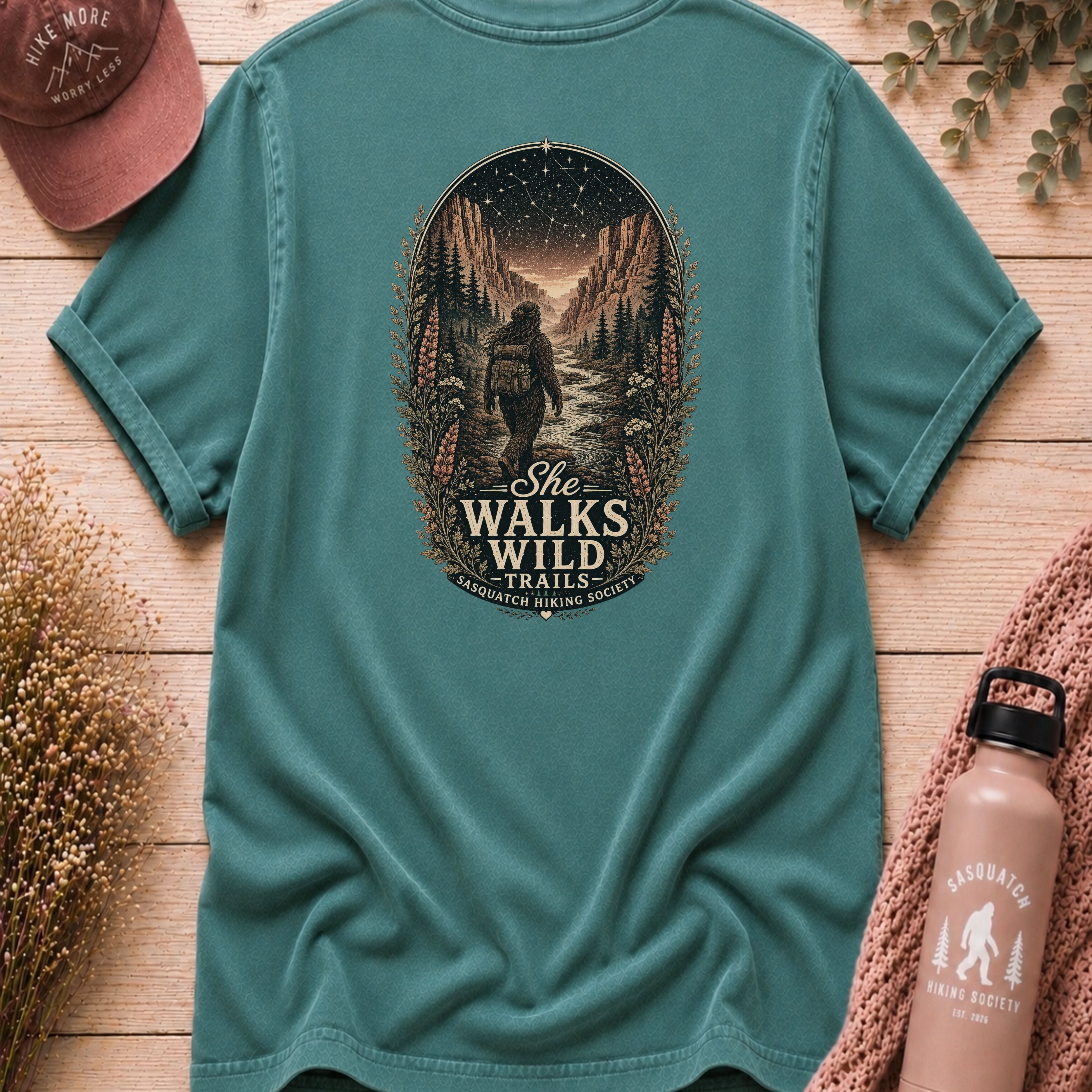 She Walks Wild Trails Comfort Colors Tee