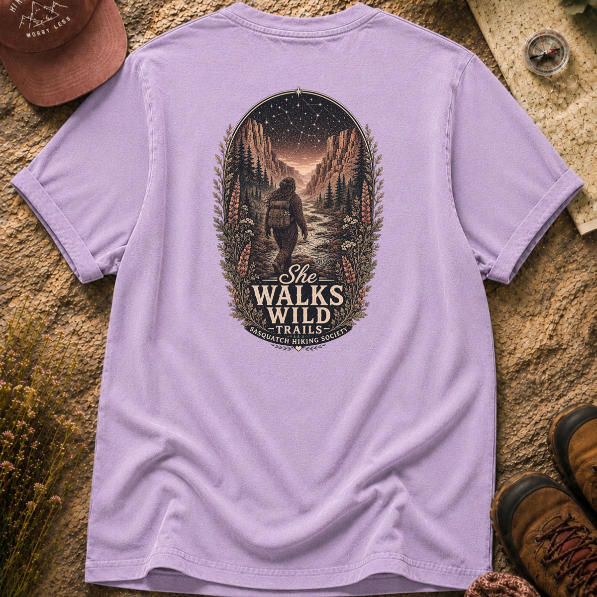 She Walks Wild Trails Comfort Colors Tee