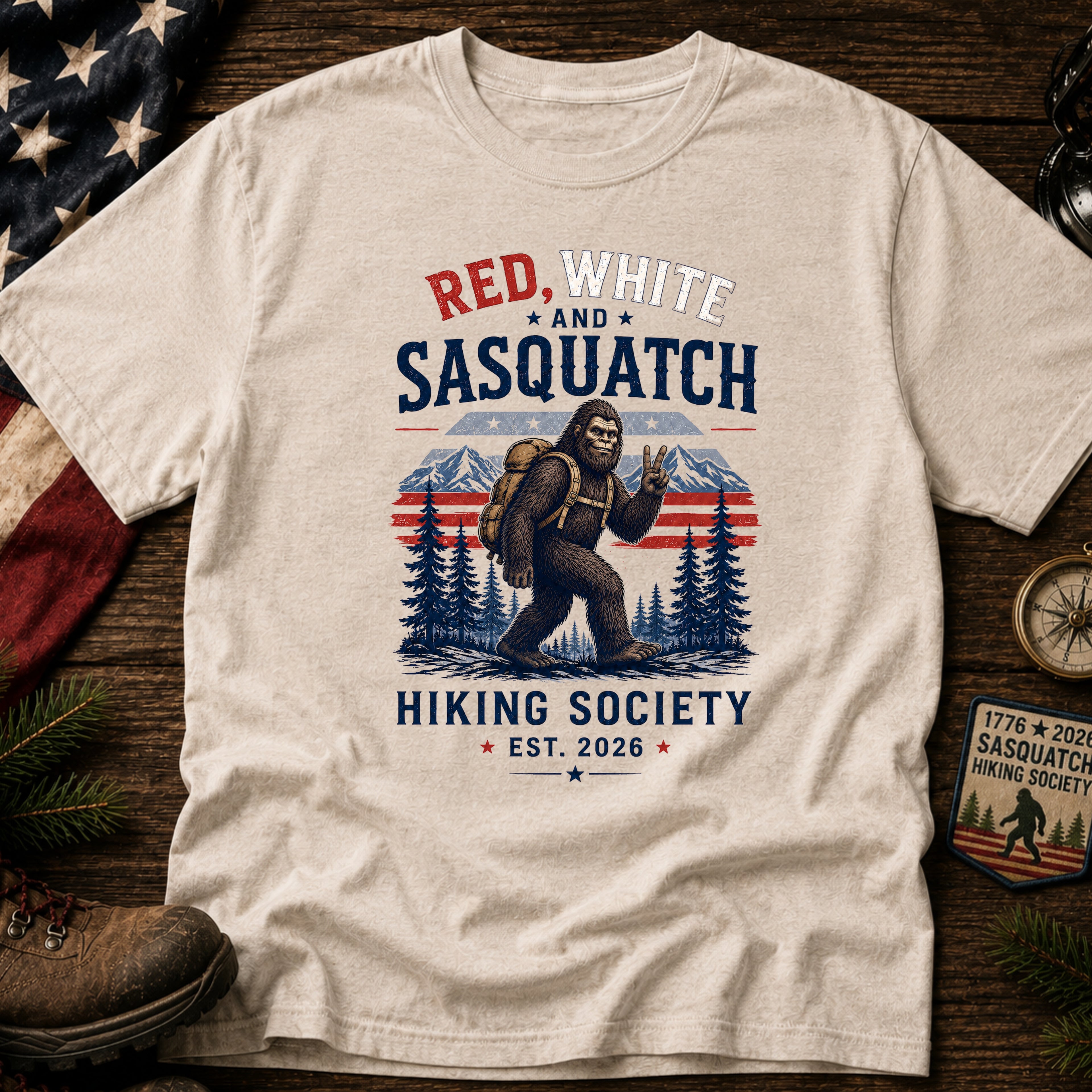 Red, White, and Sasquatch Tee | June 19 - 21st