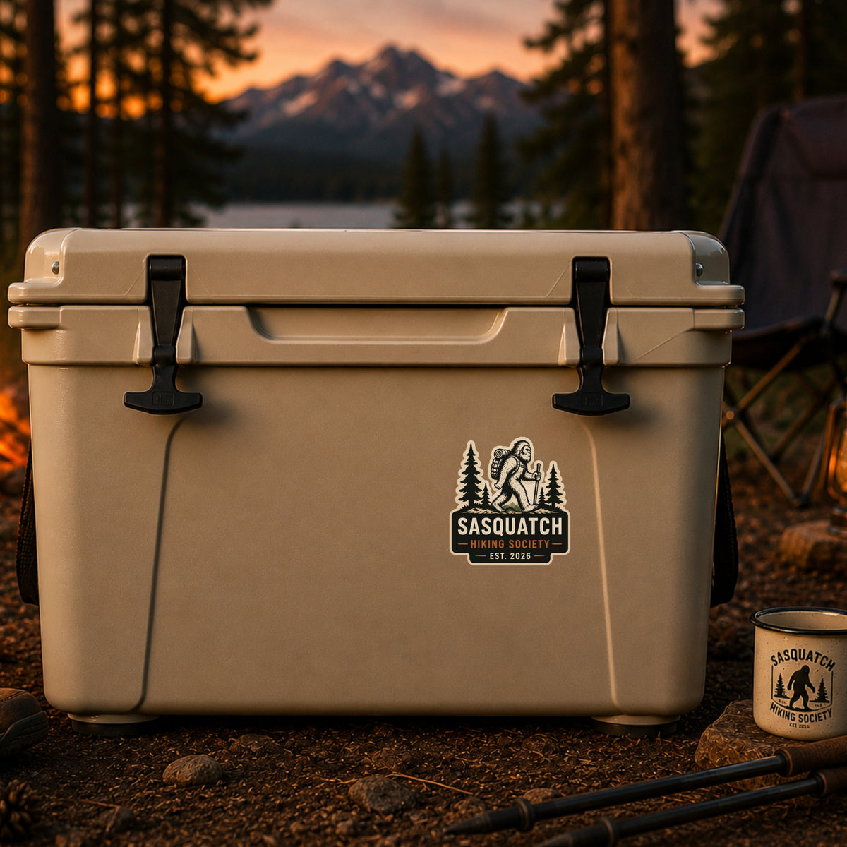 Sasquatch Hiking Society Logo Vinyl Decal
