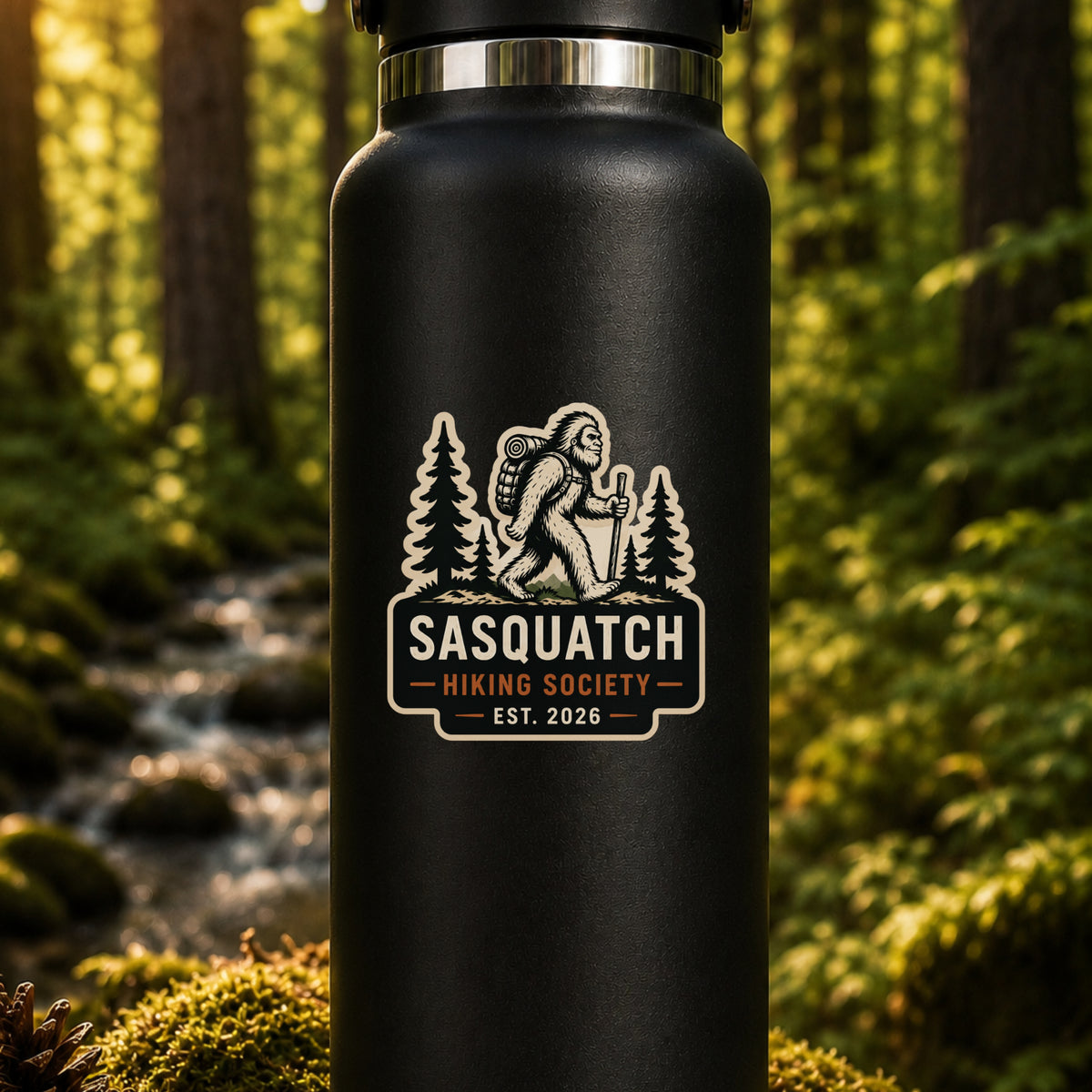 Sasquatch Hiking Society Logo Vinyl Decal