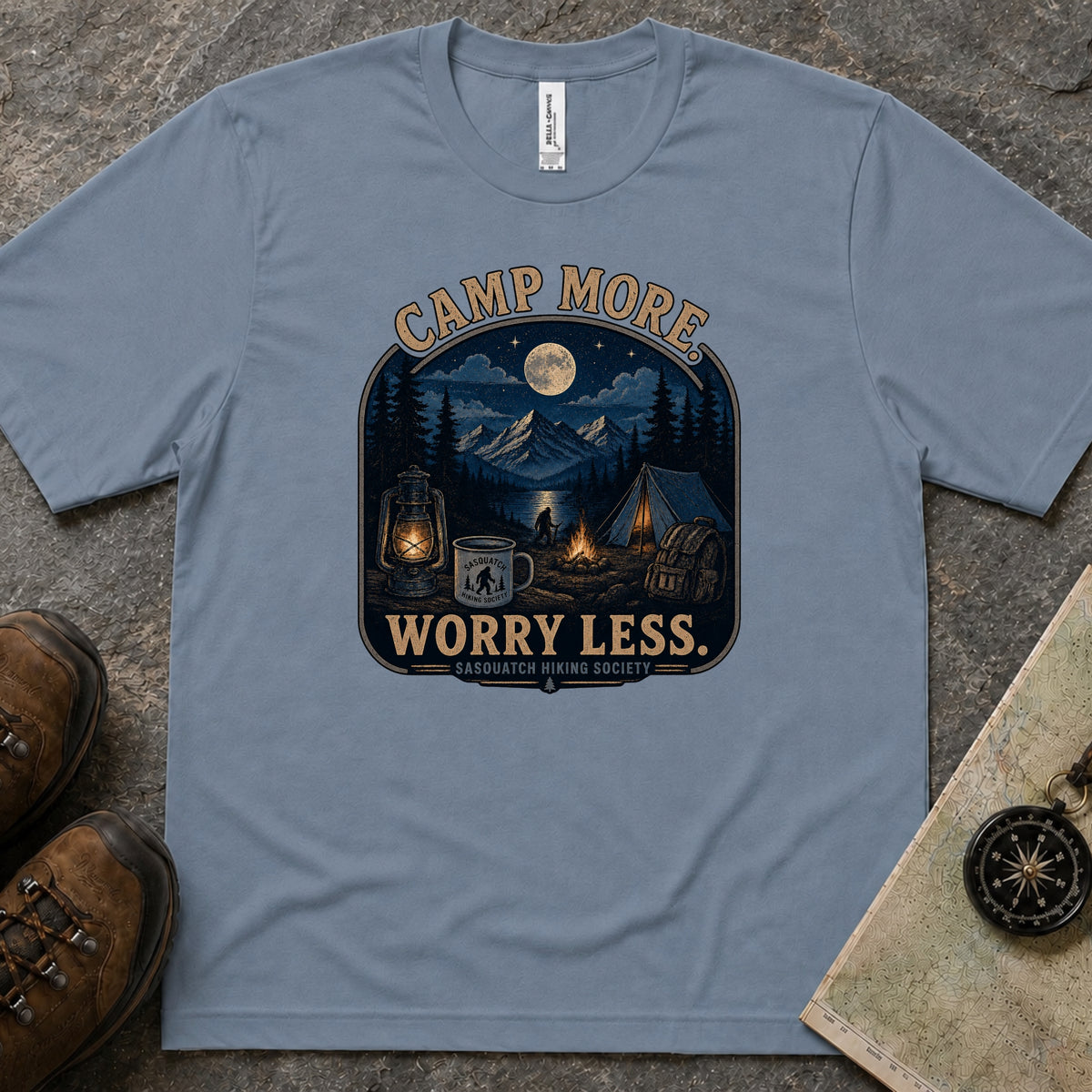 Camp More. Worry Less. Lightweight Tee