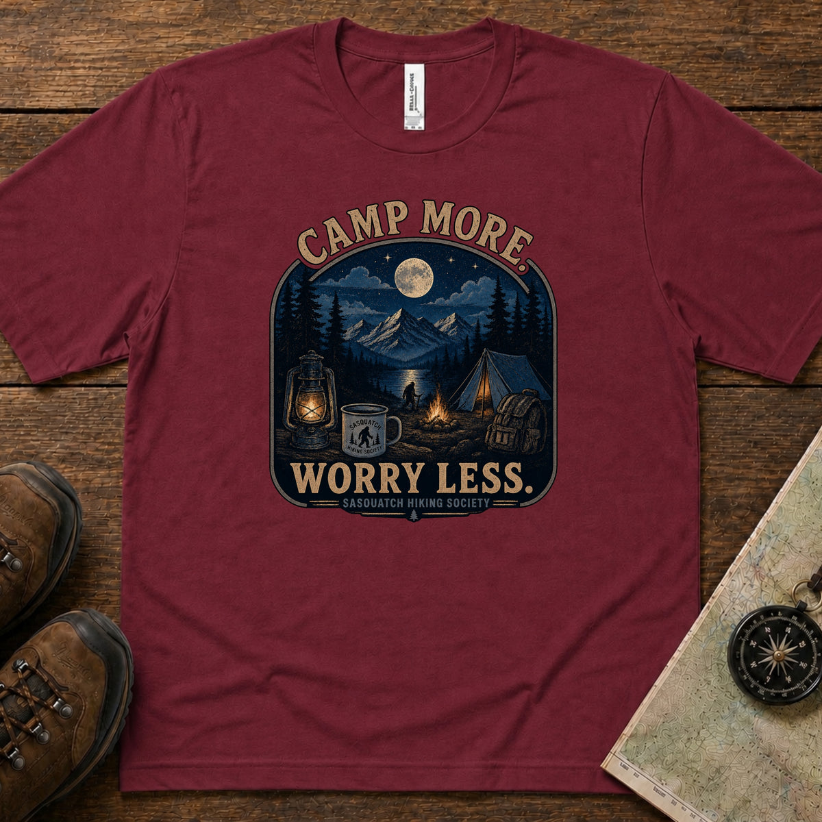 Camp More. Worry Less. Lightweight Tee