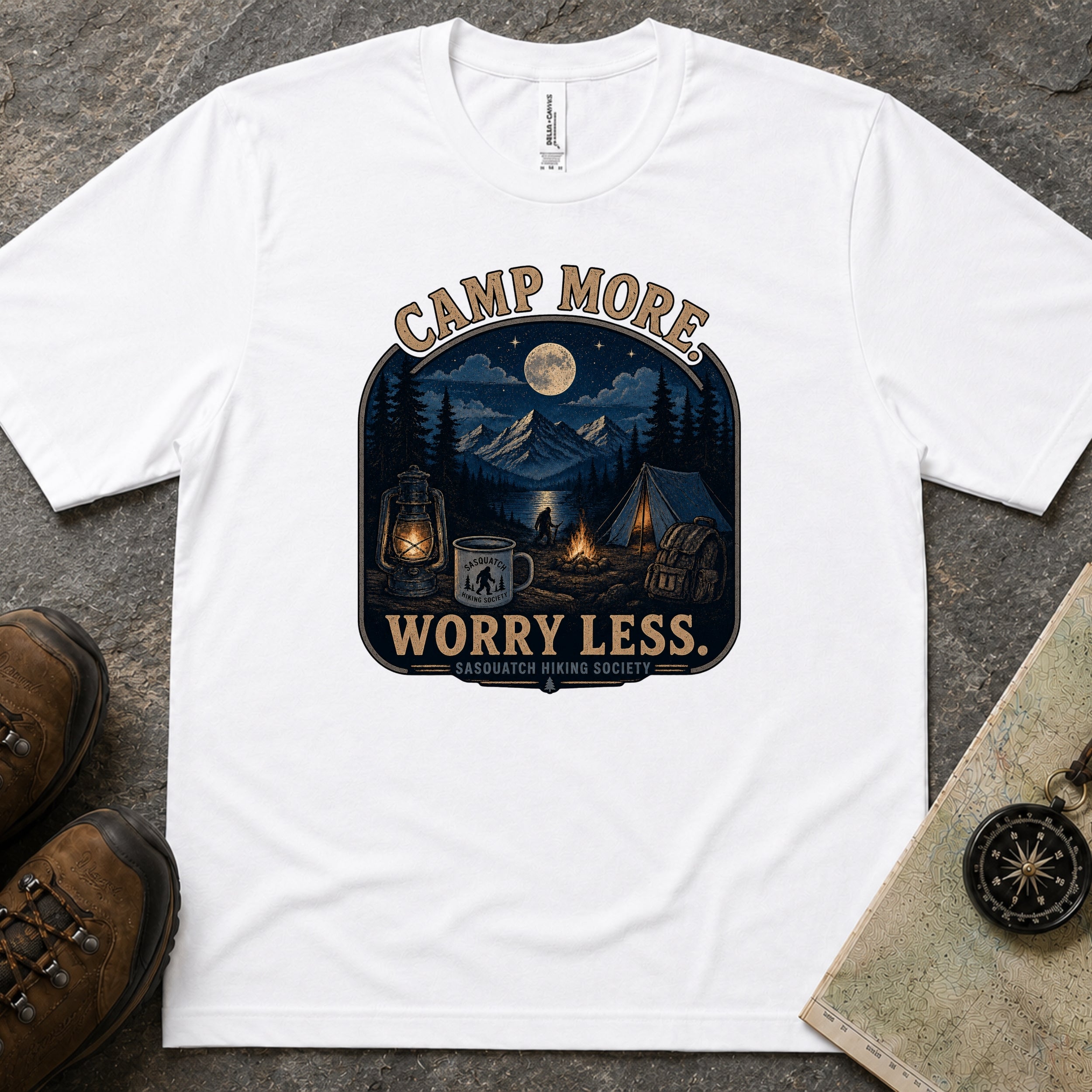 Camp More. Worry Less. Lightweight Tee