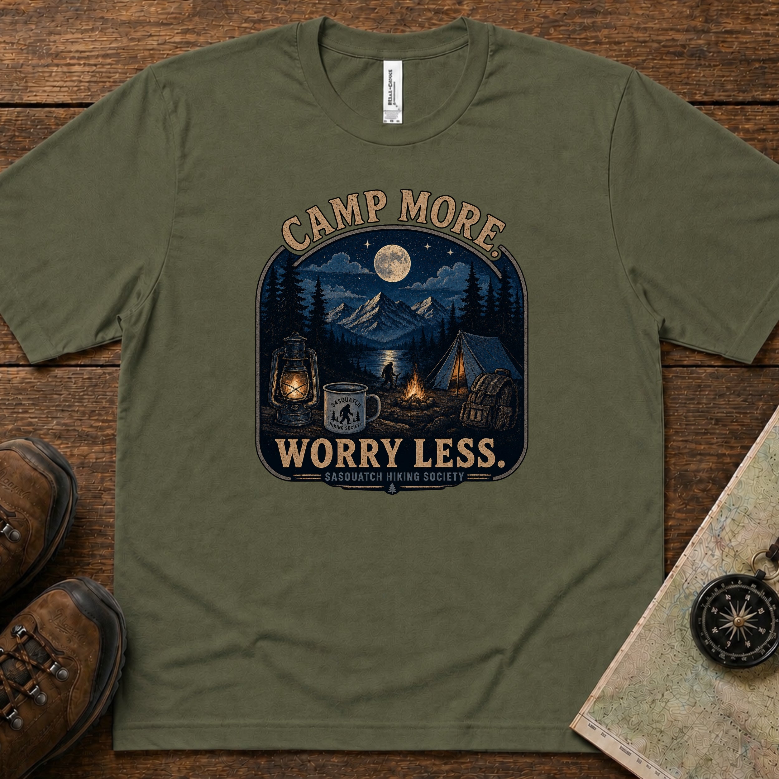 Camp More. Worry Less. Lightweight Tee