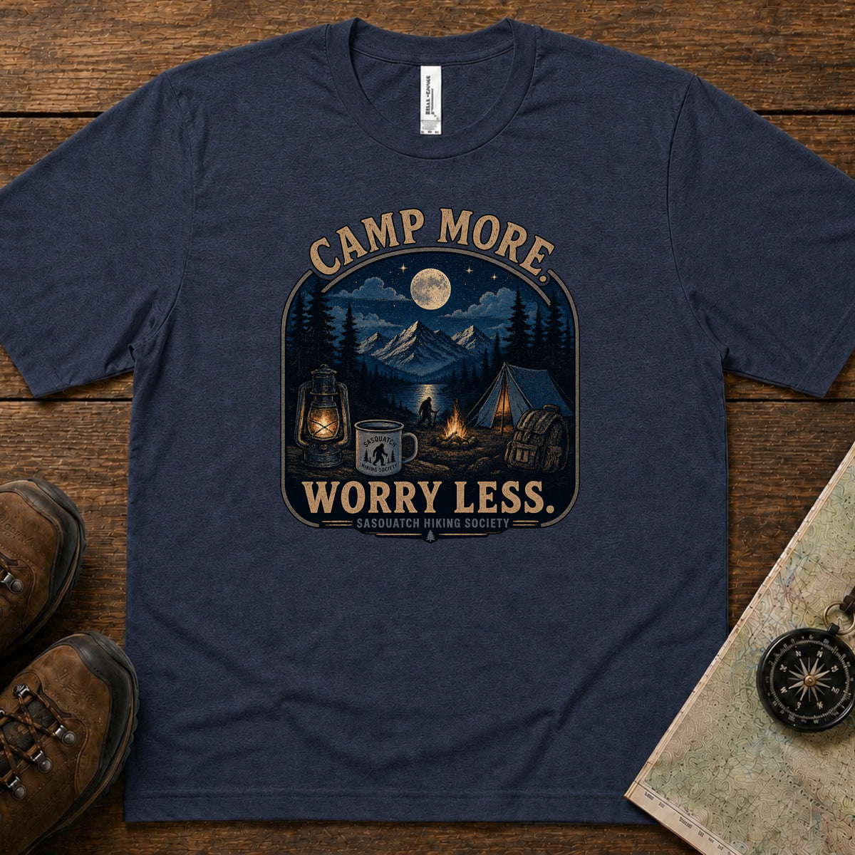 Camp More. Worry Less. Lightweight Tee