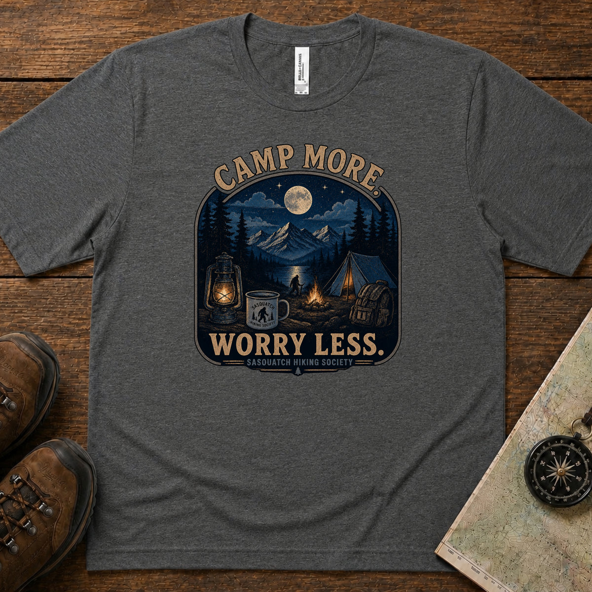 Camp More. Worry Less. Lightweight Tee