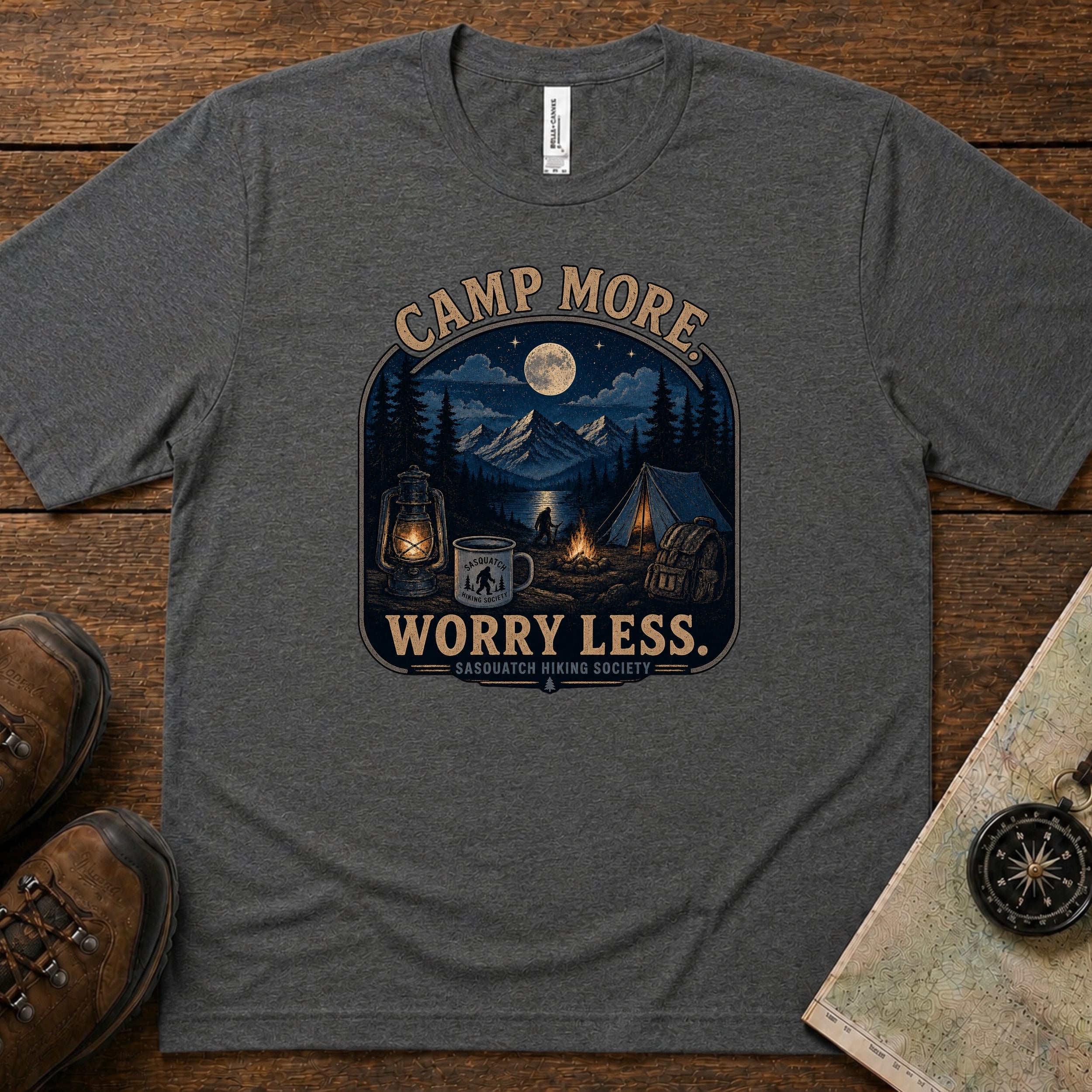 Camp More. Worry Less. Lightweight Tee