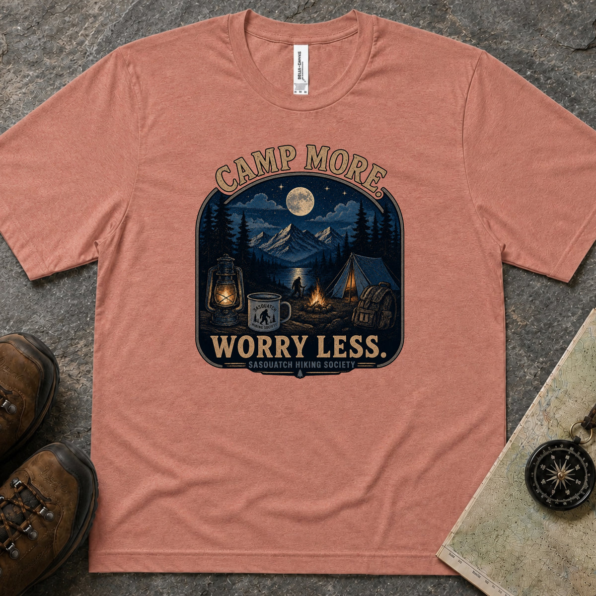 Camp More. Worry Less. Lightweight Tee