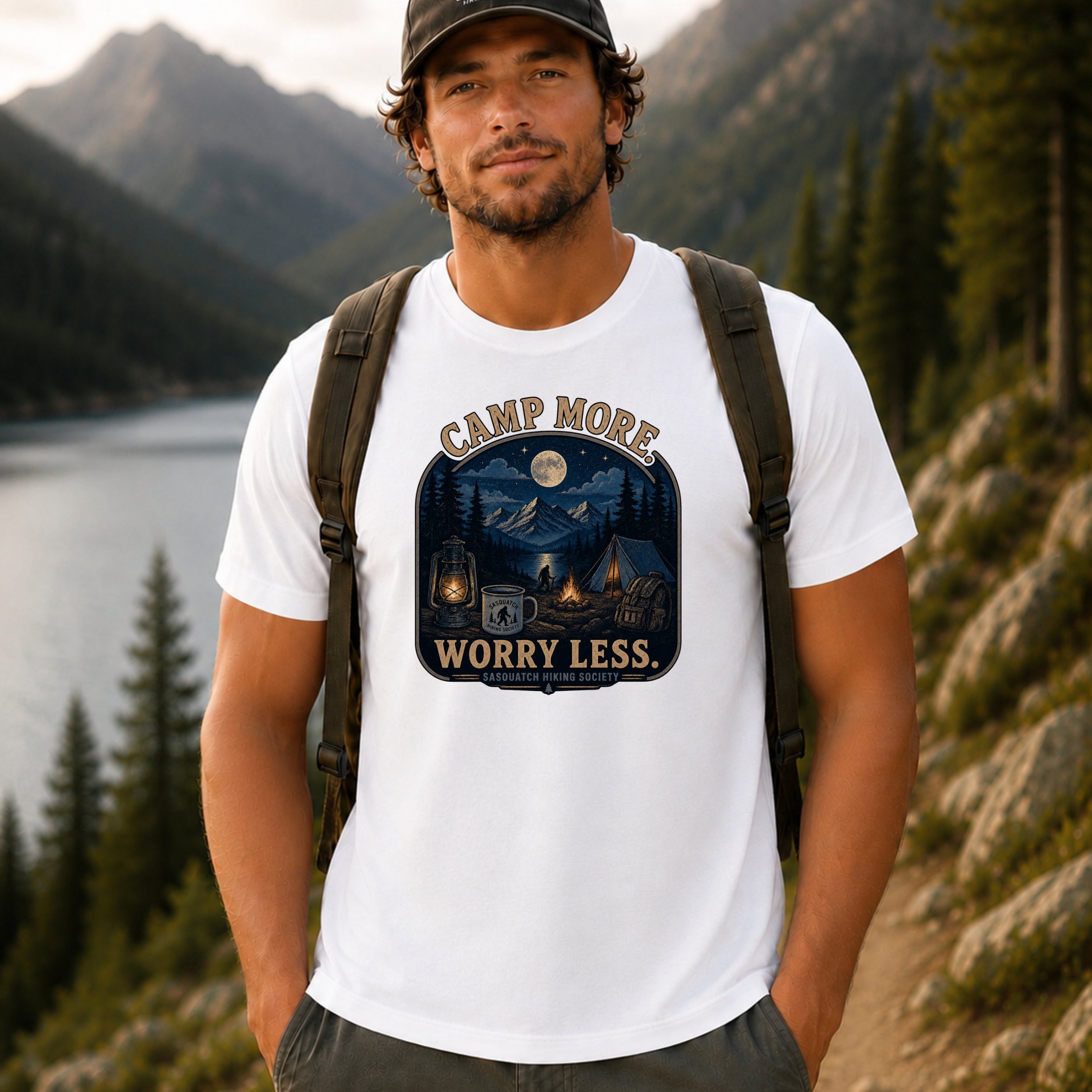 Camp More. Worry Less. Lightweight Tee