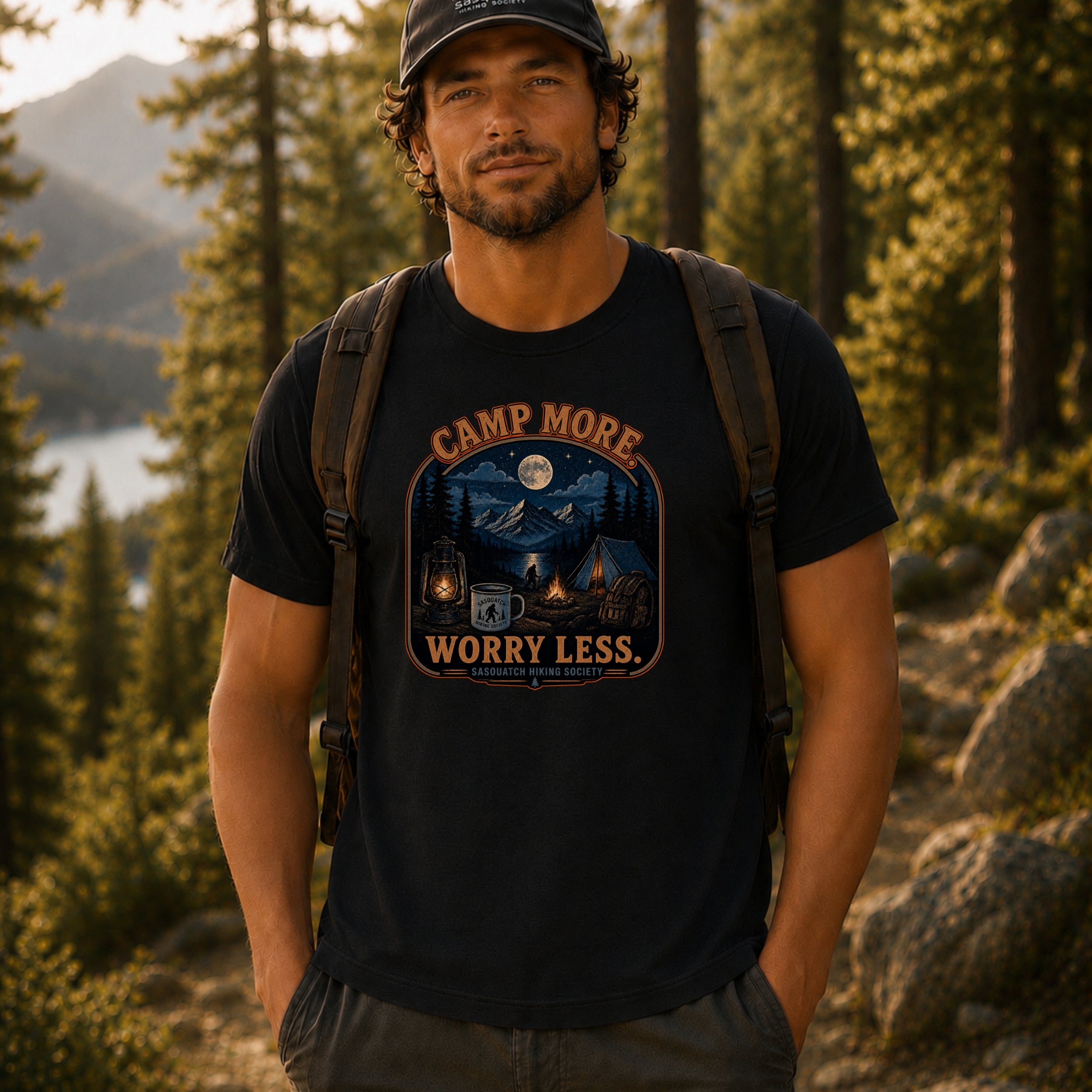 Camp More. Worry Less. Lightweight Tee
