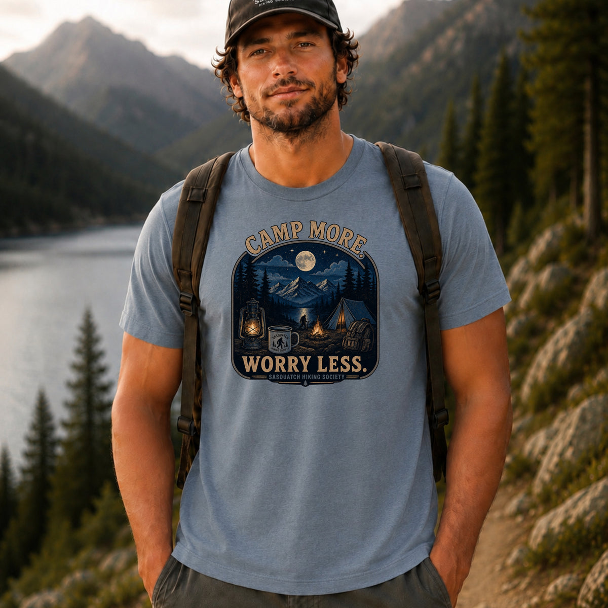 Camp More. Worry Less. Lightweight Tee