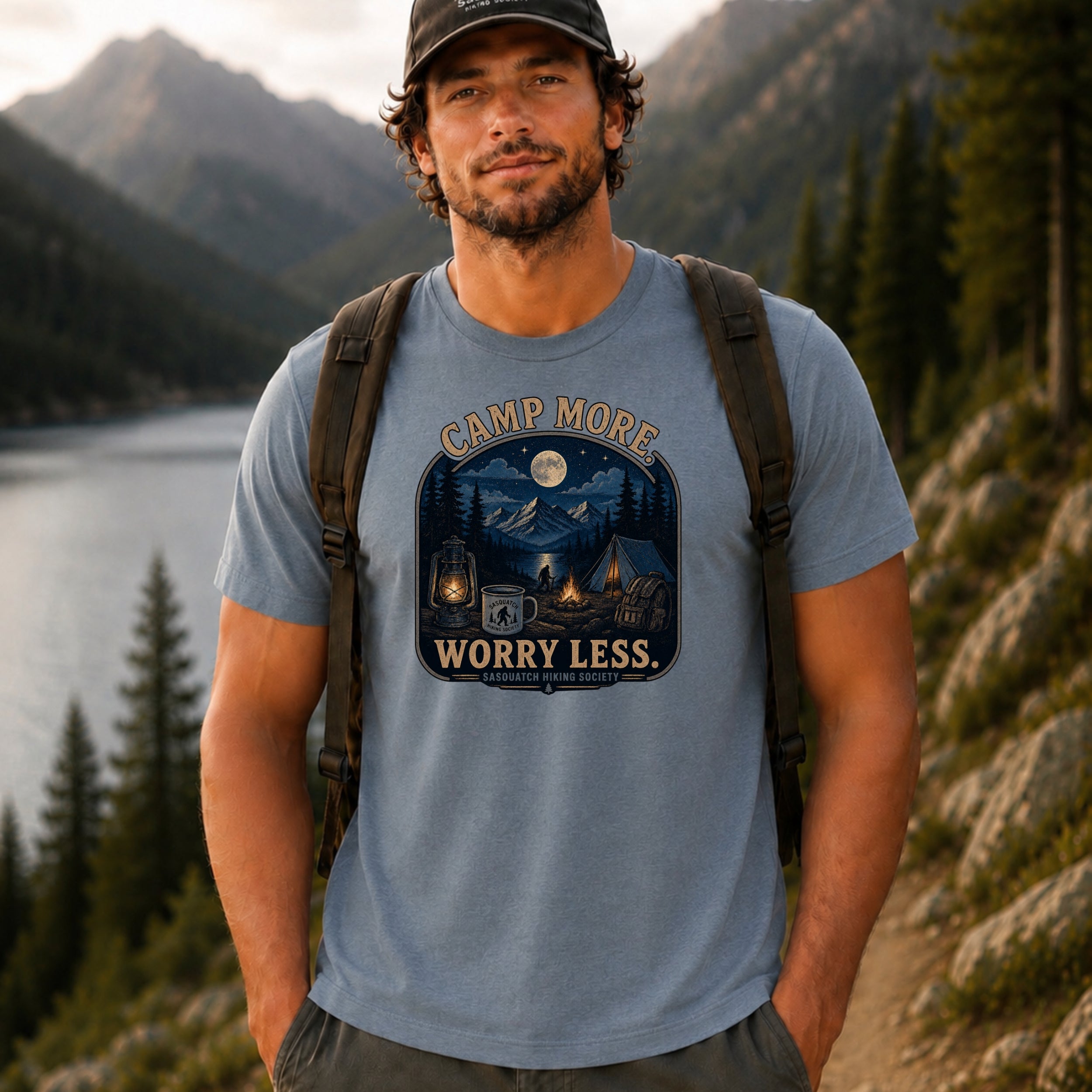 Camp More. Worry Less. Lightweight Tee