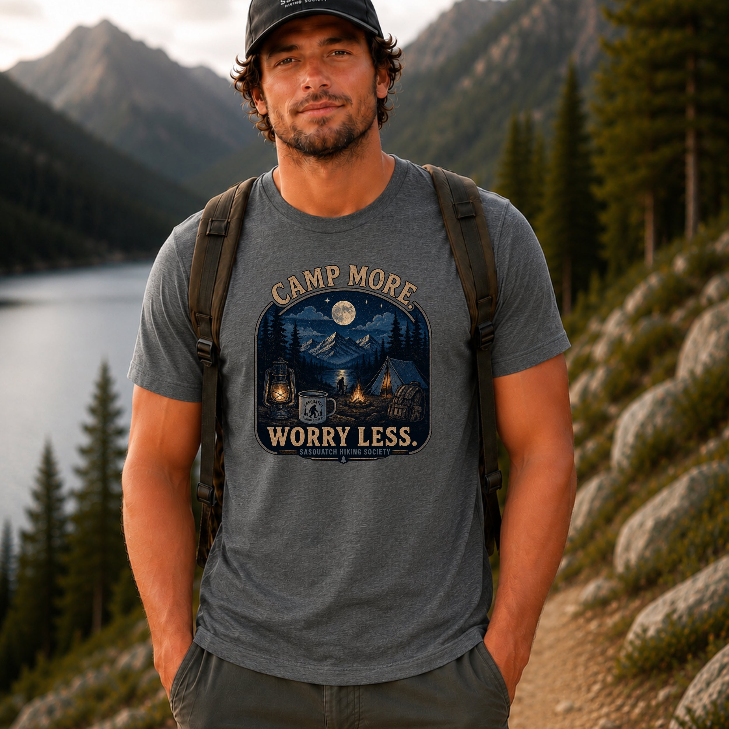Camp More. Worry Less. Lightweight Tee