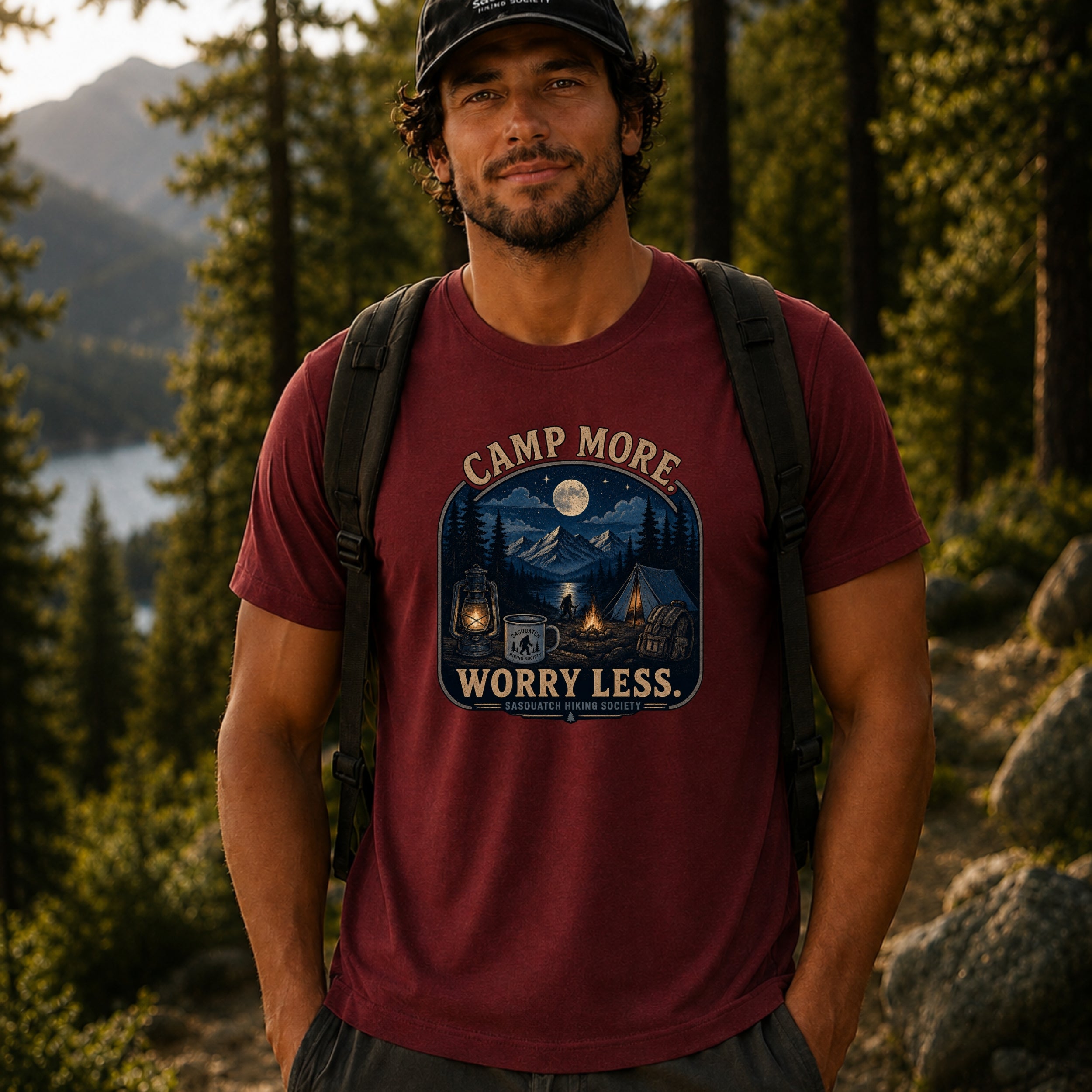 Camp More. Worry Less. Lightweight Tee
