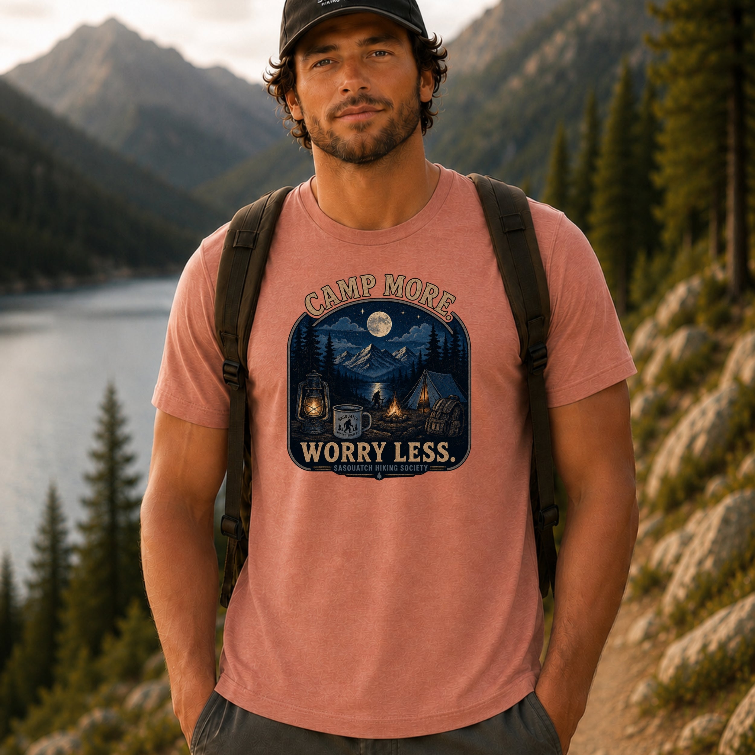 Camp More. Worry Less. Lightweight Tee