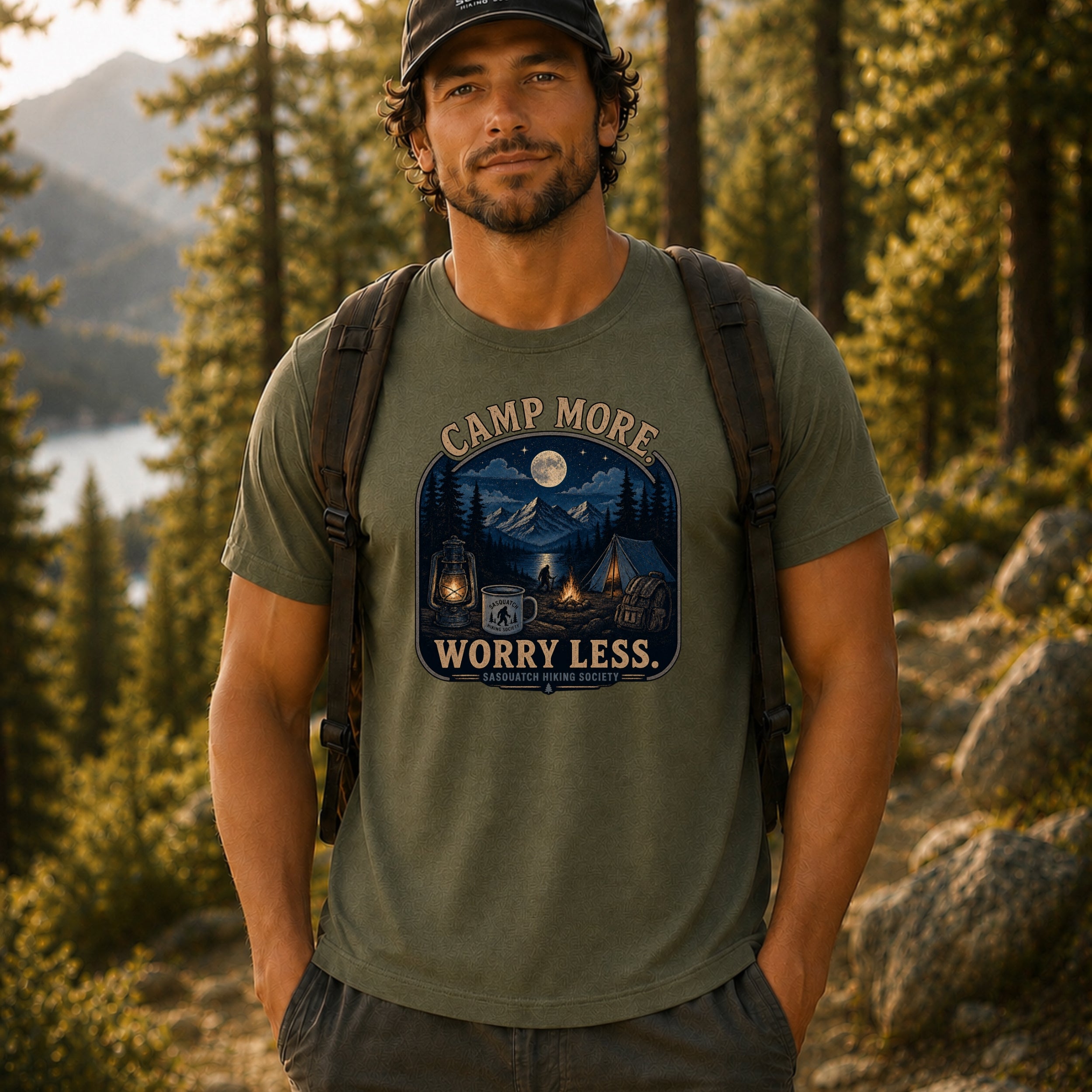 Camp More. Worry Less. Lightweight Tee