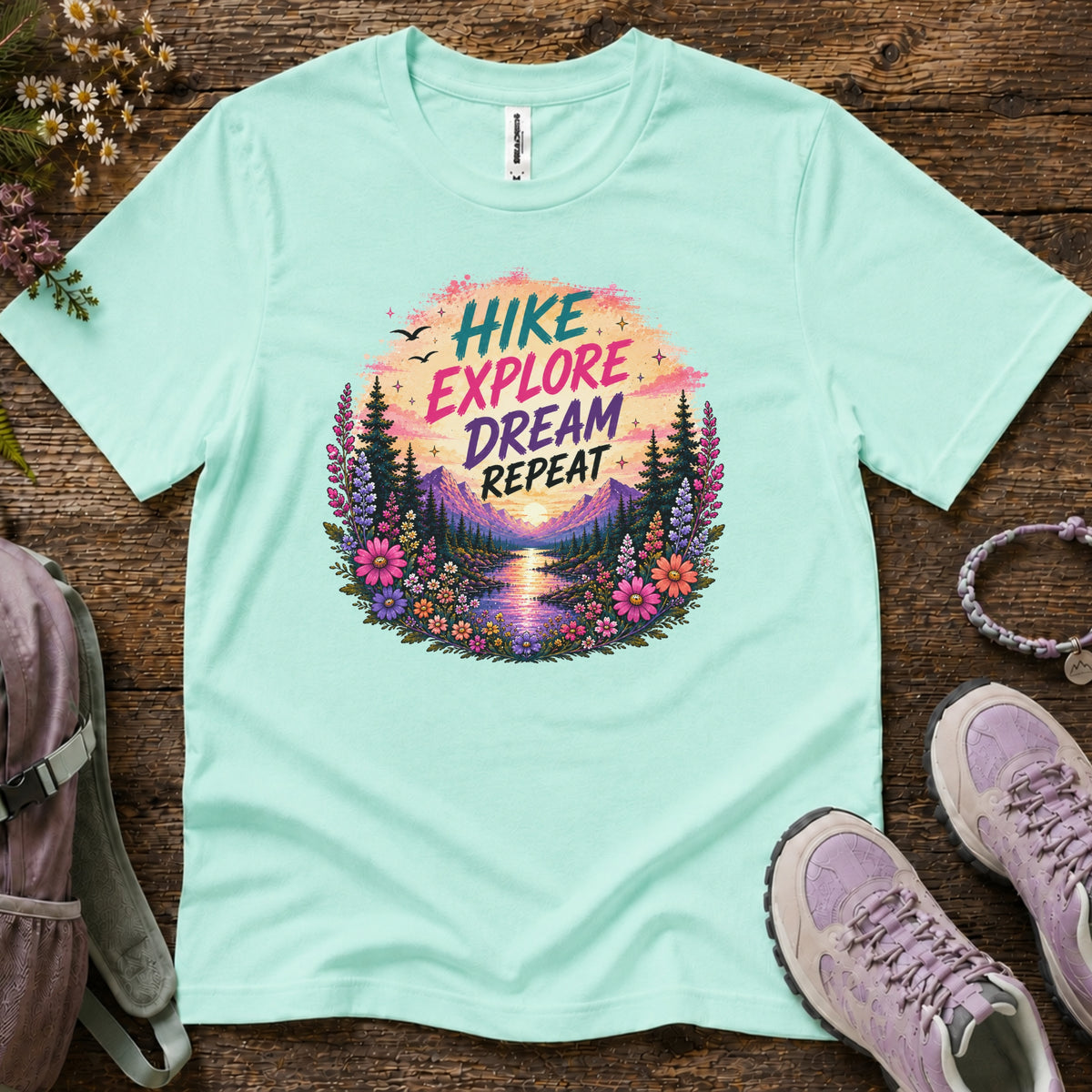 Hike. Explore. Repeat Youth Tee