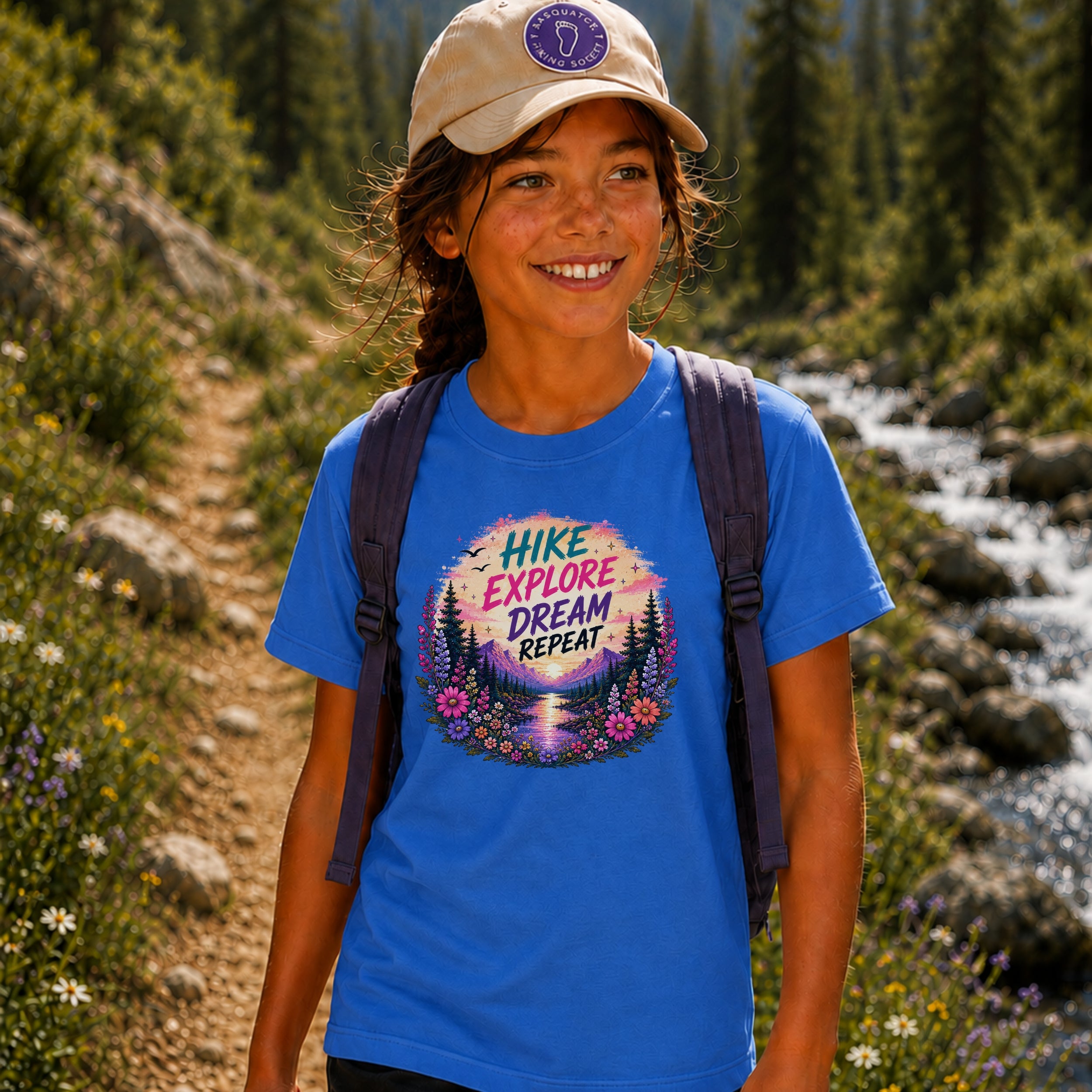 Hike. Explore. Repeat Youth Tee