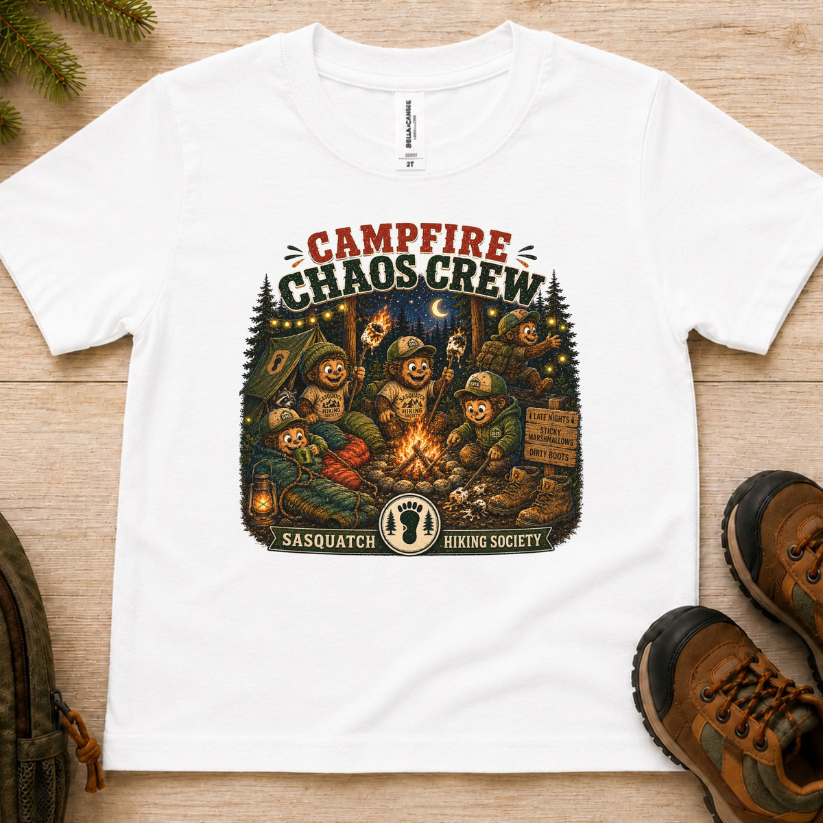 Campfire Chaos Crew Toddler Tee