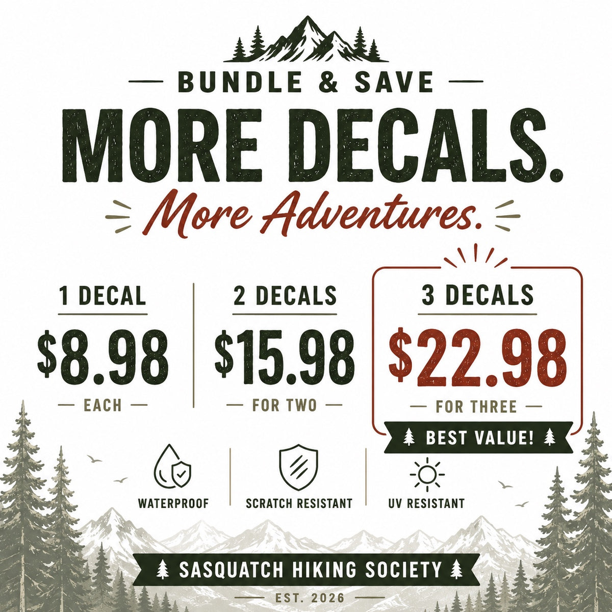 Bundle and save more decals more adventures graphic