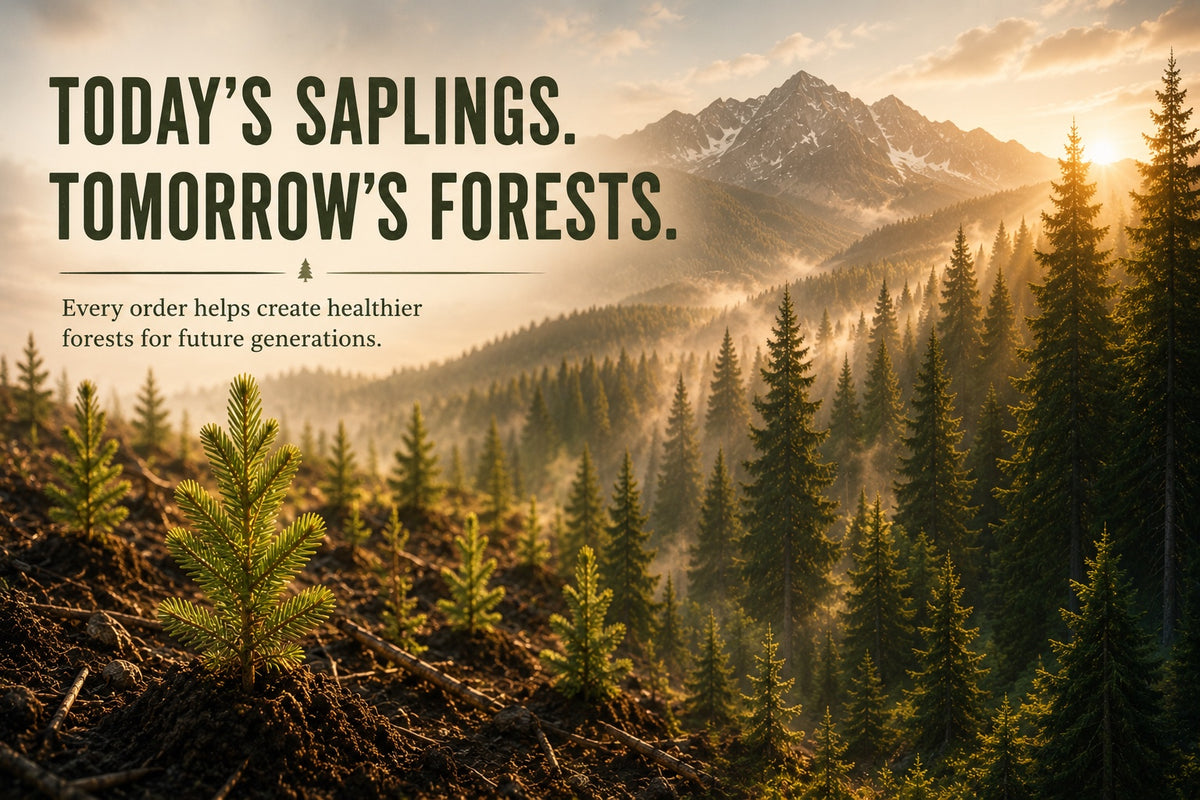 Today's saplings tomorrow's forests tree planting mission graphic